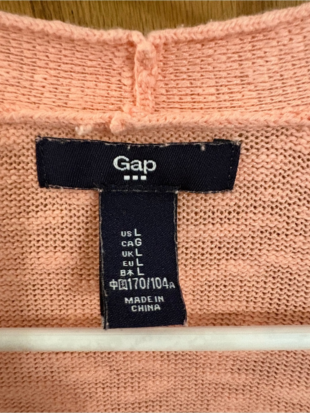 GAP Peach Open-Front Lightweight Cardigan - Picture 2 of 2